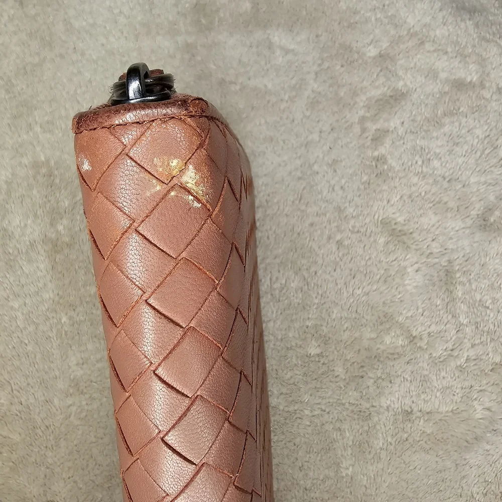 Bottega Veneta Pink Zip around wallet